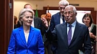 El presidente del Consejo Europeo, Antonio Costa, y la presidenta de la Comisión Europea, Ursula von der Leyen, en el Consejo Europeo, en Bruselas, el 14 de octubre de 2026.