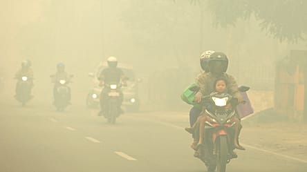Indonesia's skies turn apocalyptic orange as smoke blankets Singapore