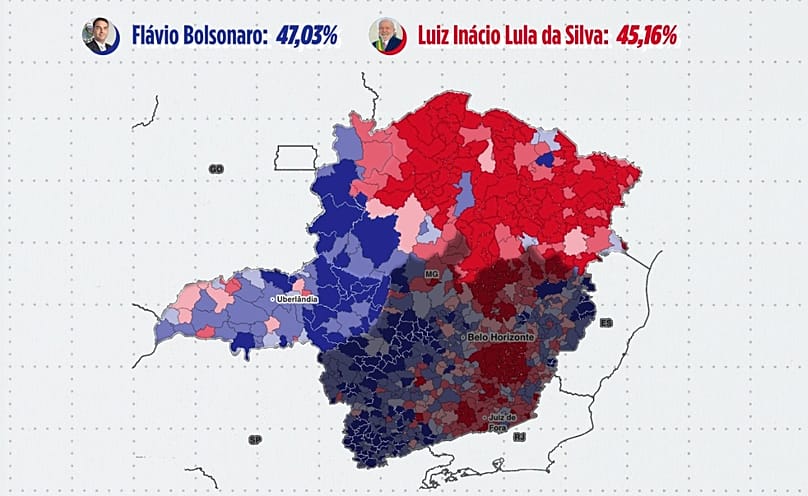 Norte do estado de Minas Gerais, de cunho trabalhista, está dividido na eleição presidencial de 2026