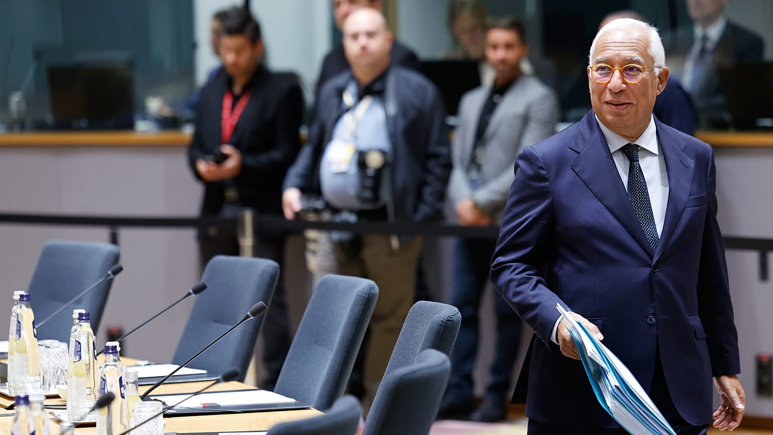 European Council President Antonio Costa attends an EU summit in Brussels 