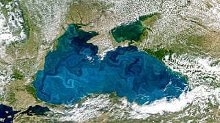 Karadeniz'in uzaydan görünümü. 