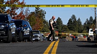 A sheriff's deputy following a shooting at Silver Rail Elementary School, Thursday, 15 October, 2026,