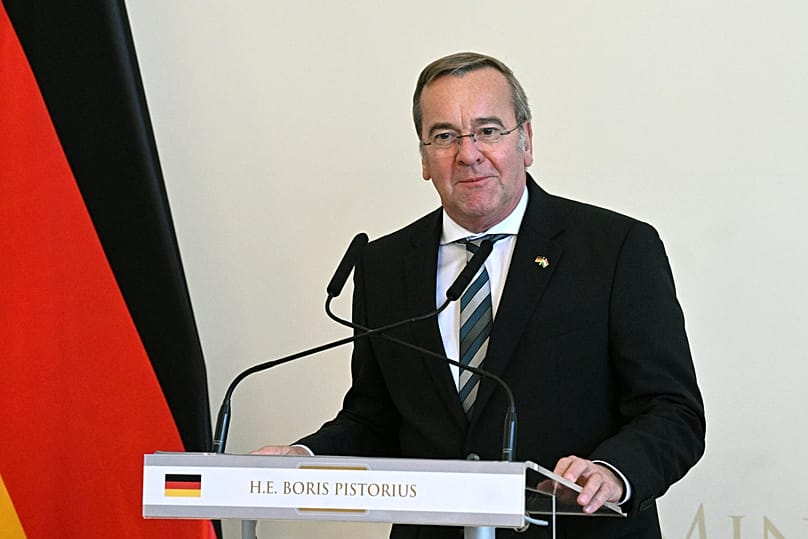 German Minister of Defence Boris Pistorius speaks during a press conference in Budapest, 25 September, 2026