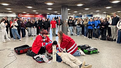 Újraélesztés szimulálása az újpesti aluljáróban