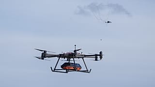 The StarGate drone, made by the SkyFall drone company and equipped with a medical module.