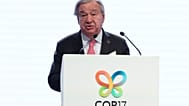El secretario general de la ONU, António Guterres, habla en una cumbre de líderes previa a la COP17 de biodiversidad en Ereván (Armenia), el 16 de octubre de 2026.