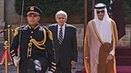 رئيس الحكومة اللبنانية نواف سلام ونظيره القطري محمد بن عبد الرحمن آل ثاني في السراي الحكومي ببيروت، 16 أكتوبر 2026.