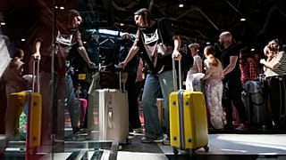 ARCHIVE: Passengers queue to check in at Sheremetyevo International Airport in Khimki, a suburb of Moscow, Russia, on Wednesday, 6 May 2026