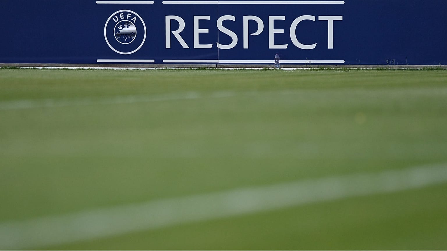 A sign saying "Respect" on a pitch posted on the X account of the Croatian Football Federation