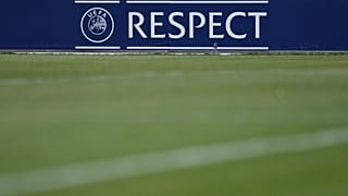 A sign saying "Respect" on a pitch posted on the X account of the Croatian Football Federation