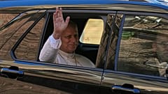 Pope Leo XIV leaves the Vatican, Tuesday, Oct. 13, 2026.