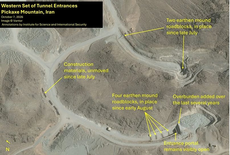 The Western tunnel entrances as of October 7, 2026.