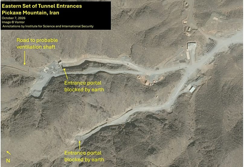 The Eastern tunnel entrances as of October 7, 2026. 