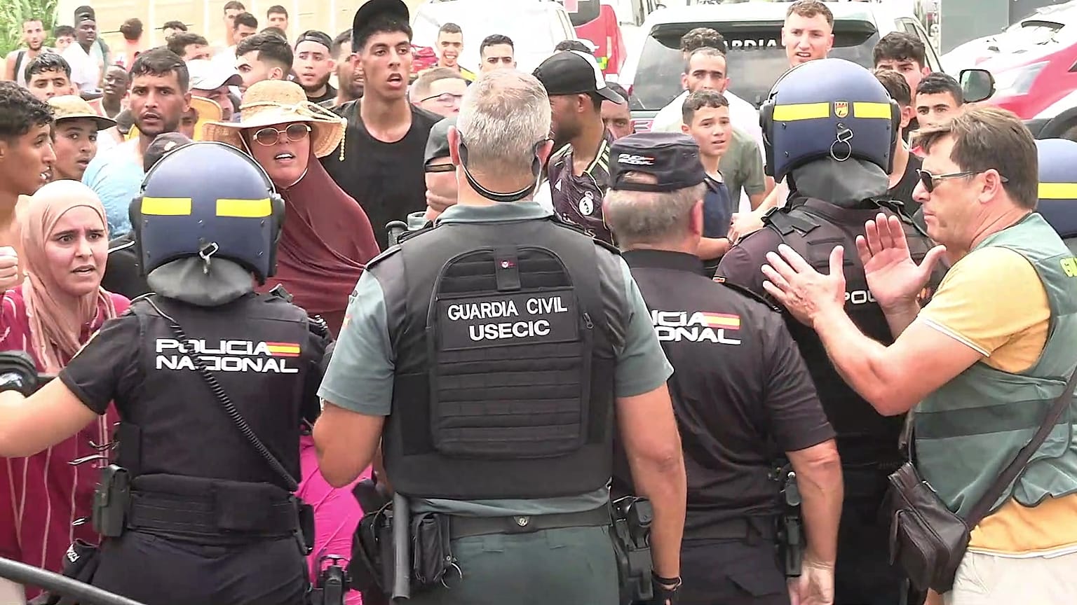 Imagen de la frontera de Ceuta el 30 de julio de 2026