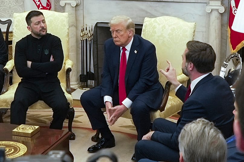 A nagy szócsata 2025 február végén az Ovális Irodában