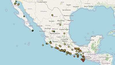 Secuencia sísmica en México, más de 3.000 réplicas en 3 meses.