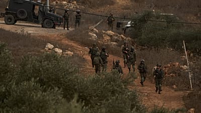 عناصر من القوات الإسرائيلية بين أشجار الزيتون عقب اعتداء شنه مستوطنون خلال موسم القطاف في قرية أبو فلاح بالضفة الغربية، الجمعة 16 أكتوبر/تشرين الأول 2026