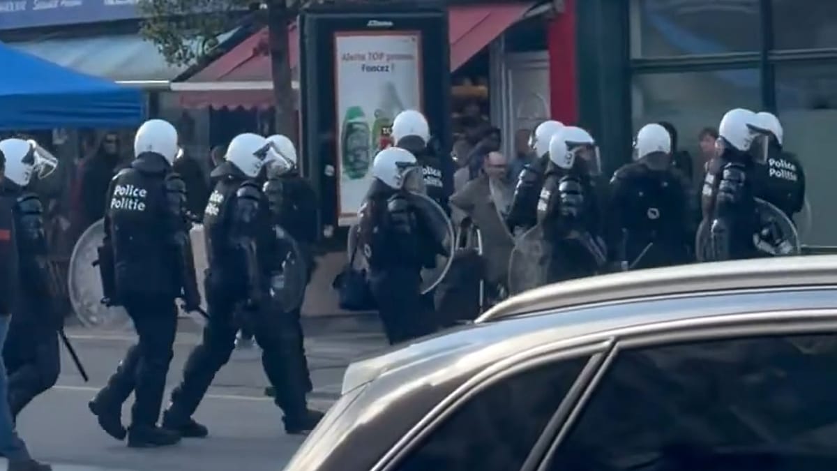 Protesters clash with police in Belgium as demonstrations sweep Europe Protesters clash with police in Belgium as demonstrations sweep Europe