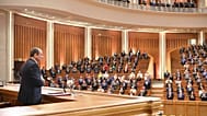 Egyptian President Abdel Fattah el-Sisi is sworn in for a third term at parliament in Egypt’s New Administrative Capital, 2 April 2024.