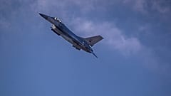 A Portuguese Army F-16 fighter jet takes part in a Lithuanian-Polish Brave Griffin 24/II military exercise, 2024.