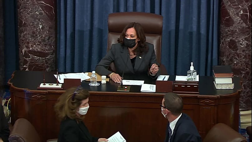 Kamala Harris a Szenátus elnökeként, 2021