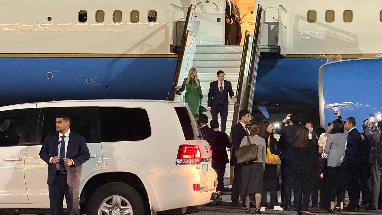 Marco Rubio landes in Samarkand, Uzbekistan, for visit meant to boost Central Asia ties
