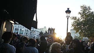 Protesters gather during a demonstration against rising living costs, joining students' grievances, in Paris, Saturday, Oct. 17, 2026. (AP Photo/Thibault Camus)