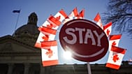 A pro-Canada rally in Edmonton, 18 October, 2026