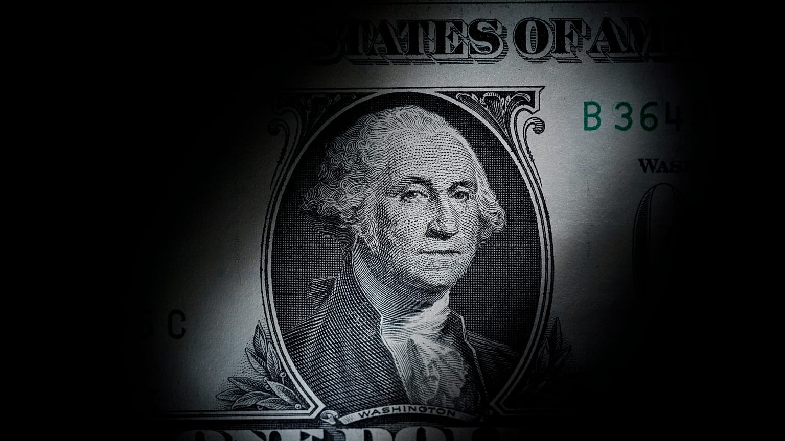George Washington arcképe látható egy amerikai egydolláros bankjegyen