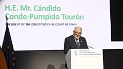 Cándido Conde-Pumpido, presidente del TC, en la Inauguración del VI Congreso de la Conferencia Mundial de Justicia Constitucional de Madrid
