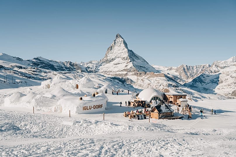Εξωτερική άποψη του Iglu-Dorf Zermatt, Ζερμάτ Ελβετία