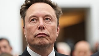 FILE - Elon Musk listens as President Donald Trump speaks during an event at the U.S. Institute of Peace, 8 Oct. 2026, in Washington.