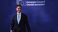 Netherland's Prime Minister Rob Jetten arrives for the EU summit at the European Council building in Brussels, Friday, Oct. 16, 2026.