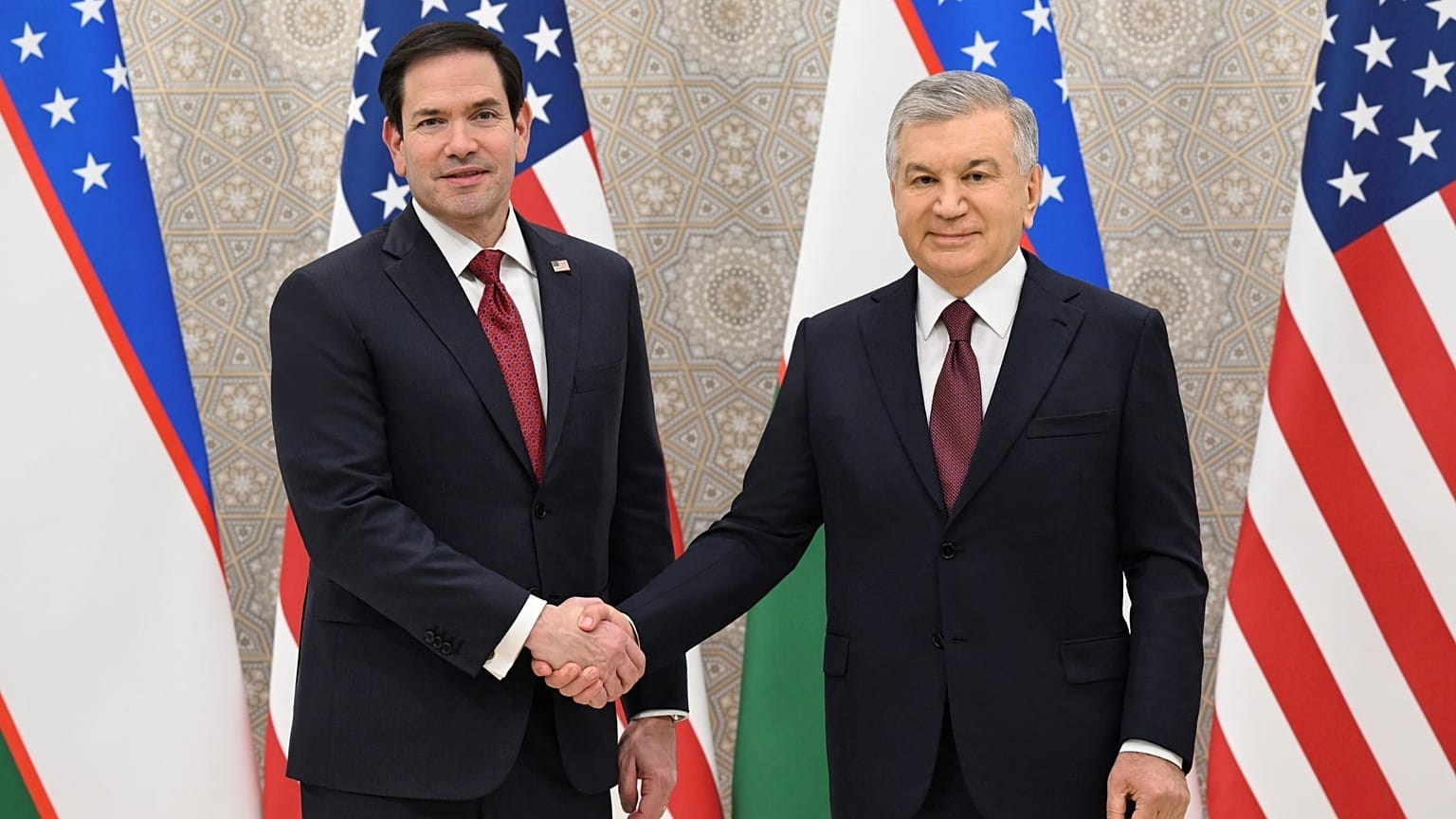 US Secretary of State Marco Rubio met Uzbek President, Shavkat Mirziyoyev, in Samarkand, Uzbekistan