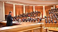 الرئيس المصري عبد الفتاح السيسي في البرلمان المصري 2024