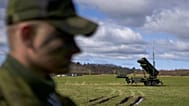 Swedish soldiers take part in a military presentation of the medium-range Patriot air defence missile system in Stockholm, 30 April, 2023