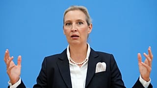 AfD-Co-Parteivorsitzende Alice Weidel bei einer Pressekonferenz in Berlin, 21. September 2026