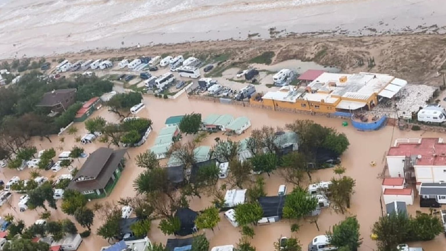 Imagen desde el aire de Oliva, Valencia.