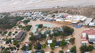 Imagen desde el aire de Oliva, Valencia.