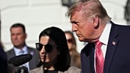 President Donald Trump speaks with reporters before departing on Marine One from the South Lawn of the White House, Monday, Oct. 19, 2026,