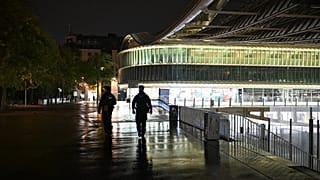 Policemen patrol during an overnight curfew in Paris, 20 October, 2026