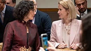 Hadja Lahbib, 3rd, and Kaja Kallas, High Representative of the Union for Foreign Affairs and Security Policy and Vice-President of the European Commission.