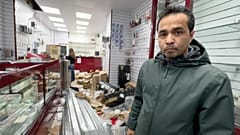 Hassan, owner of looted shop in Paris.
