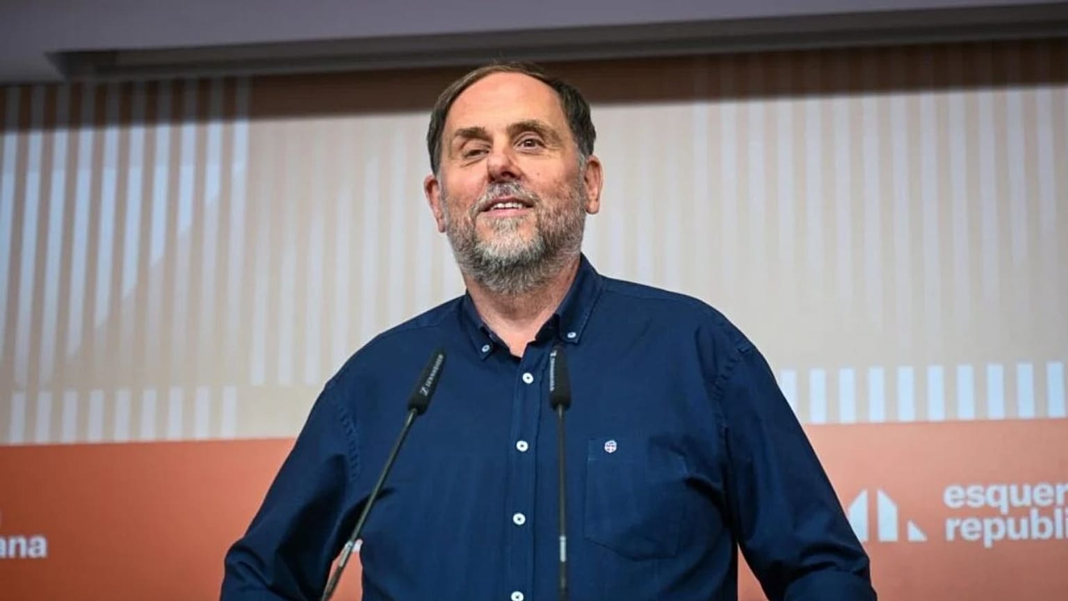 Oriol Junqueras, en una rueda de prensa del 31 de agosto de 2026