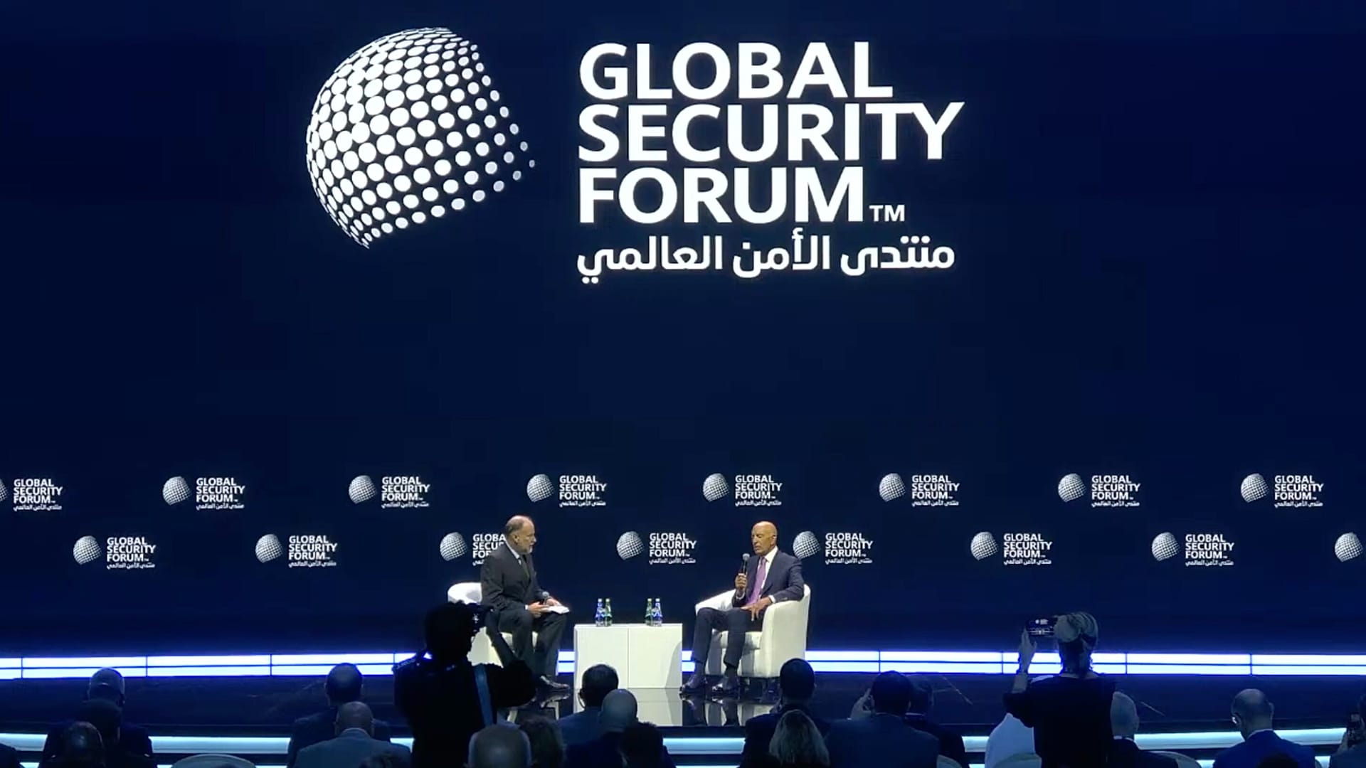 US Ambassador to Turkey Tom Barrack speaks at the Global Security Forum in Doha, 20 October 2026