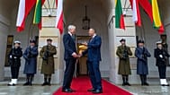 Prezydent Polski Karol Nawrocki oraz Prezydent Republiki Litewskiej Gitanas Nausėda. 20.10.2026 r. 