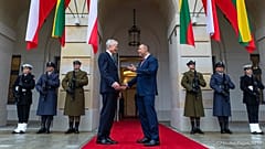 Präsident Polens Karol Nawrocki und Präsident Litauens Gitanas Nausėda, 20.10.2026.
