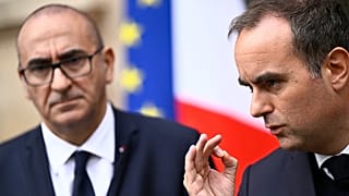 Interior Minister Laurent Nunez (left) and Prime Minister Sébastien Lecornu (right), Monday 19 October 2026.
