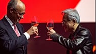 Kanzler Friedrich Merz und Nvidia-Boss Jensen Huang beim Invest in Germany Gipfel in Berlin