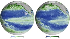 Nötr koşullar altındaki Haziran 2025 (solda) ve El Niño koşullarının yaşandığı Haziran 2026 (sağda).